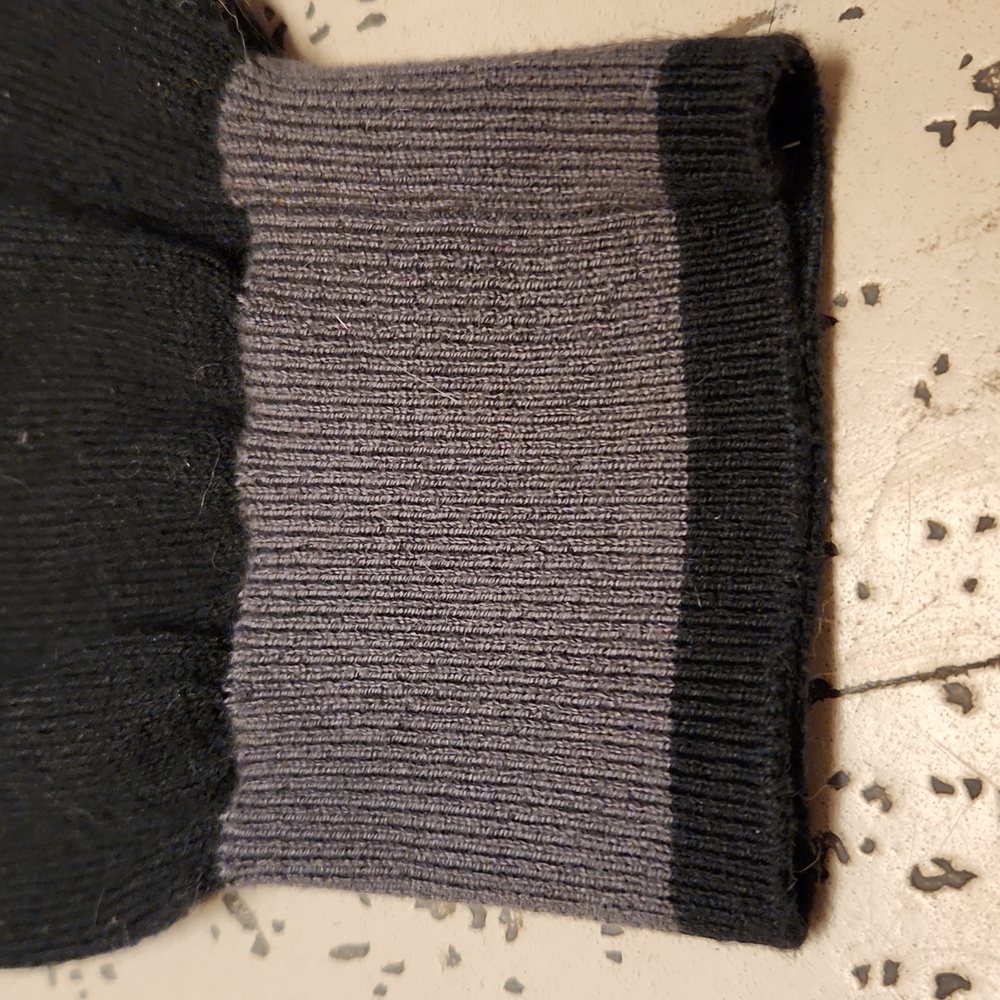 Armani Exchange Spell Out Logo Pullover Crewneck Knit Sweater Grey And Black - Picture 5 of 10